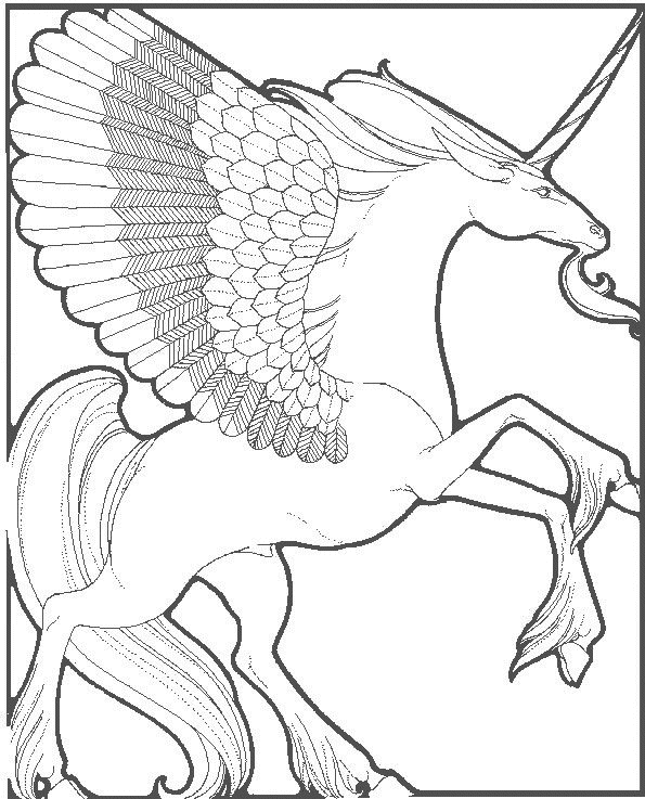 coloriage cheval licorne  Page 2
